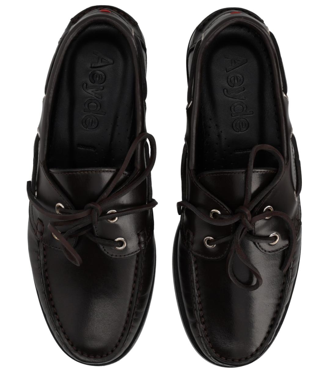 AEYDE Коричневые кожаные лоферы, фото 5