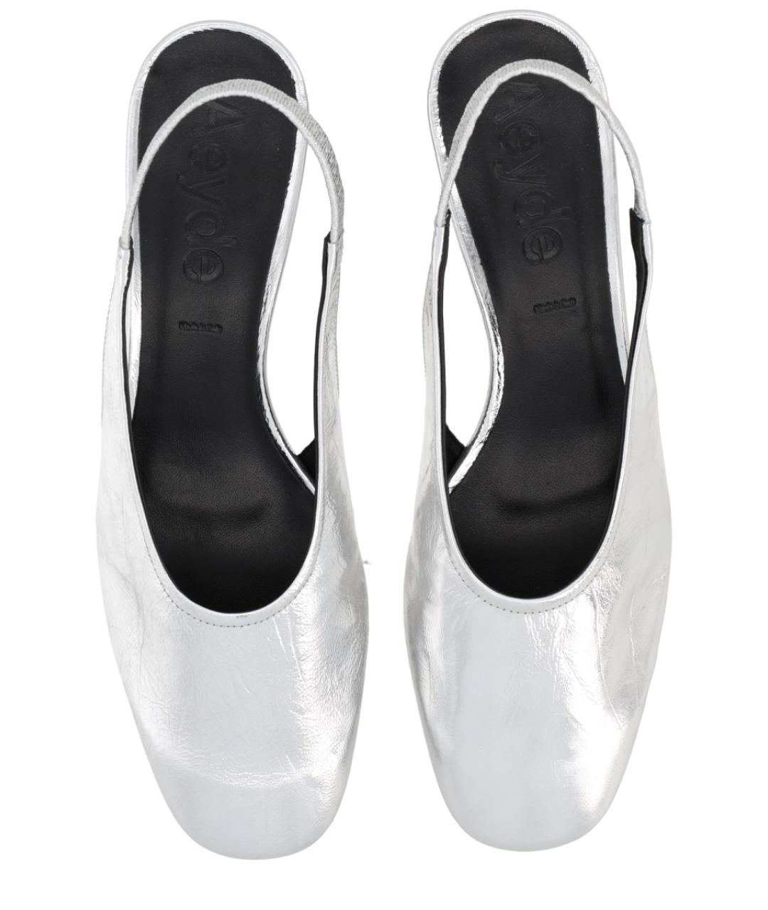 AEYDE Серебряные кожаные балетки, фото 5