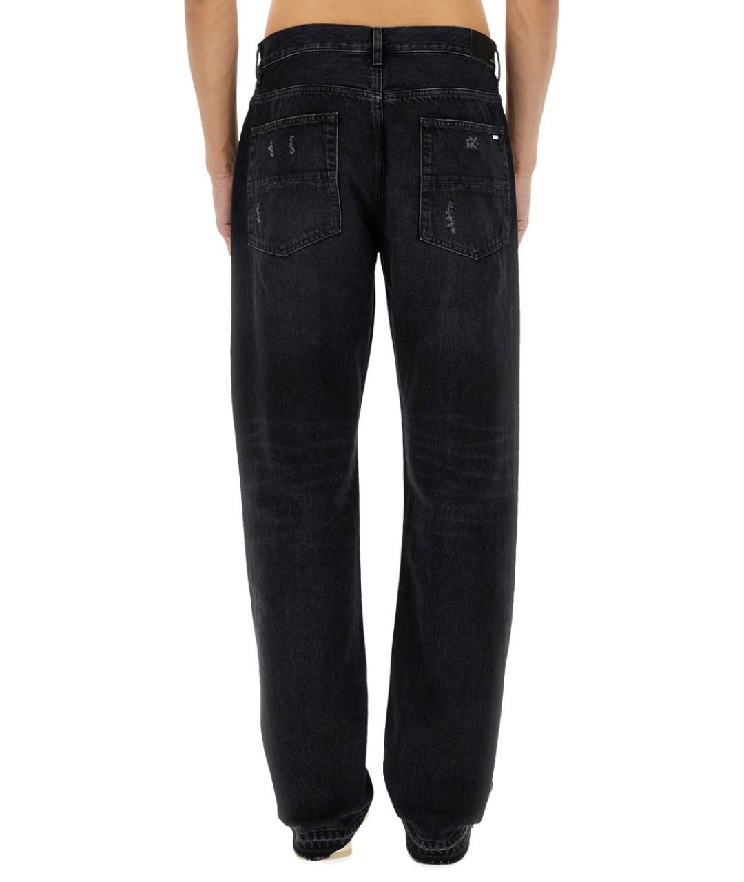 AMIRI Черные хлопковые прямые джинсы, фото 4