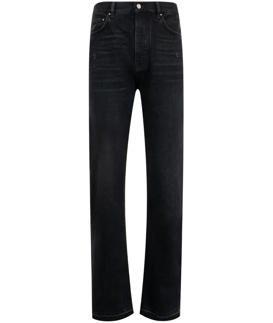 AMIRI Черные хлопковые прямые джинсы, фото 1