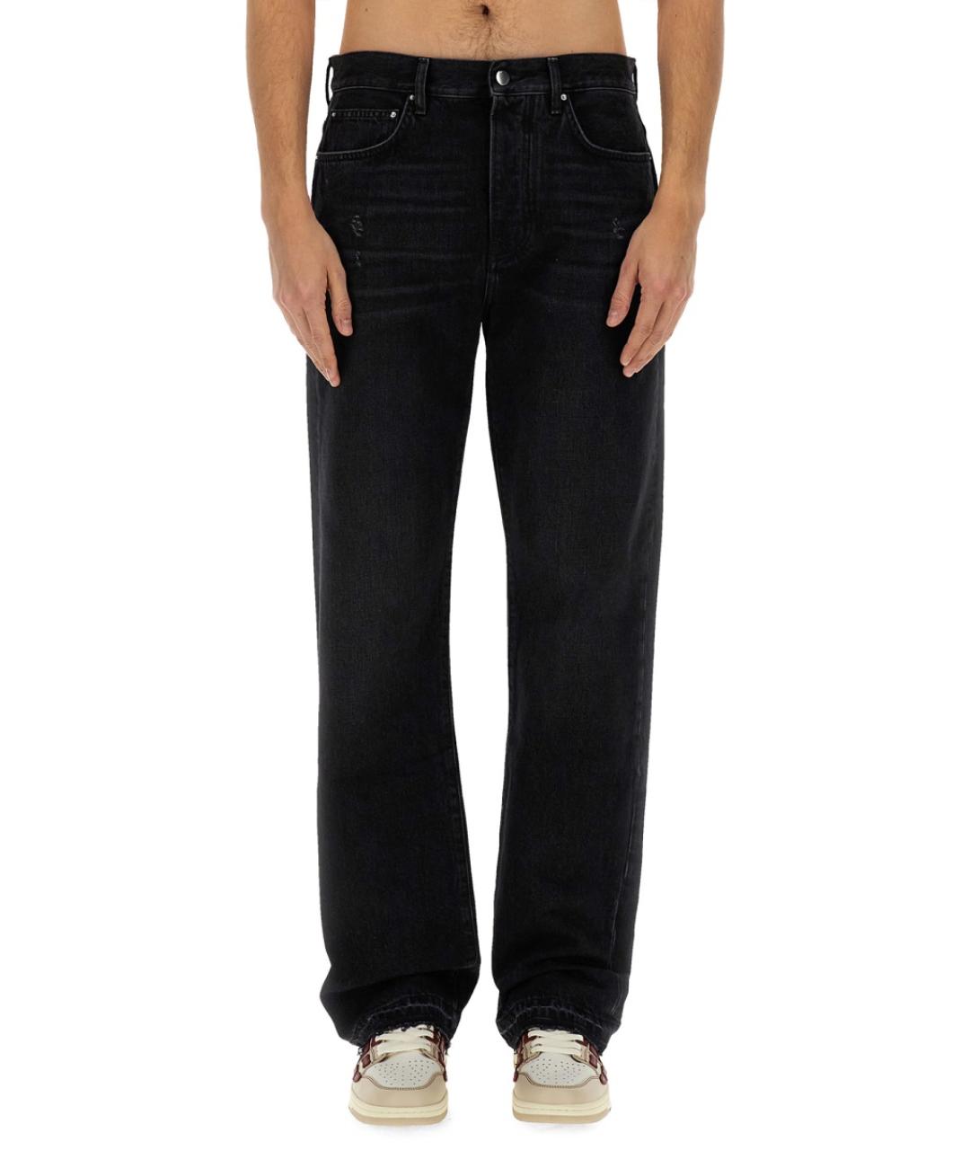 AMIRI Черные хлопковые прямые джинсы, фото 2