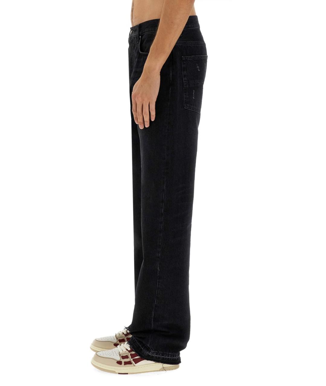 AMIRI Черные хлопковые прямые джинсы, фото 5