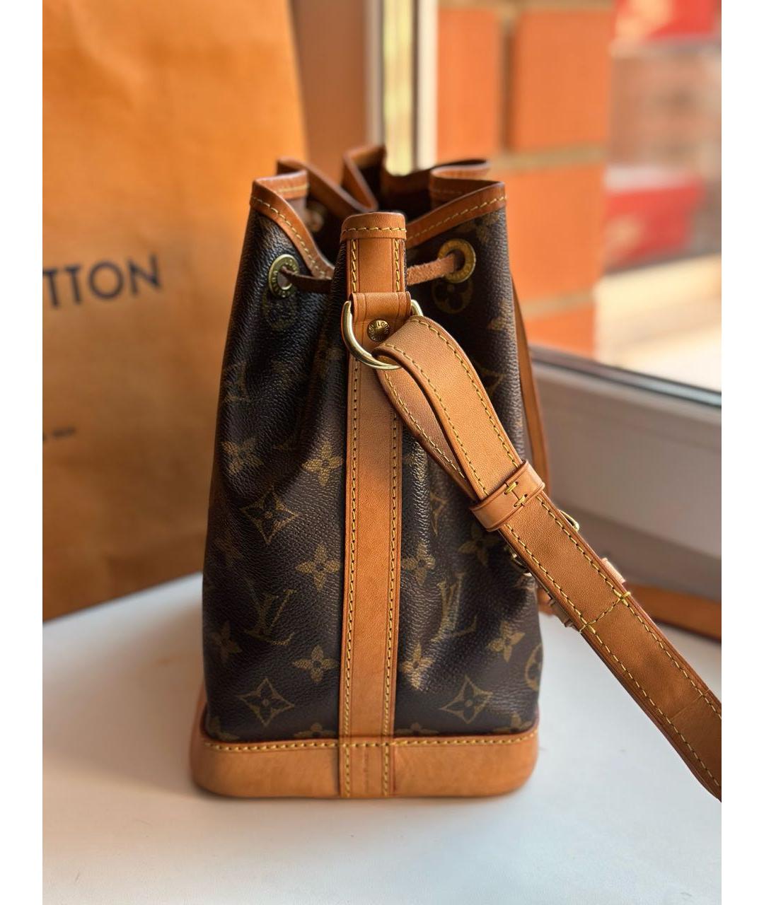 LOUIS VUITTON Коричневая кожаная сумка тоут, фото 5