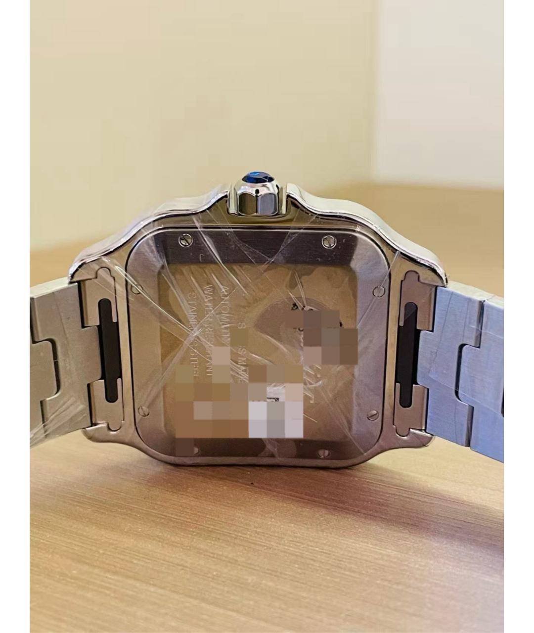 CARTIER Черные металлические часы, фото 6