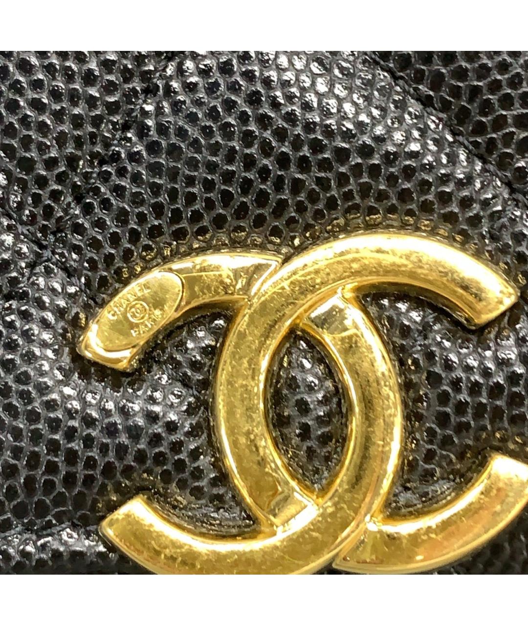 CHANEL Черная кожаная сумка через плечо, фото 8