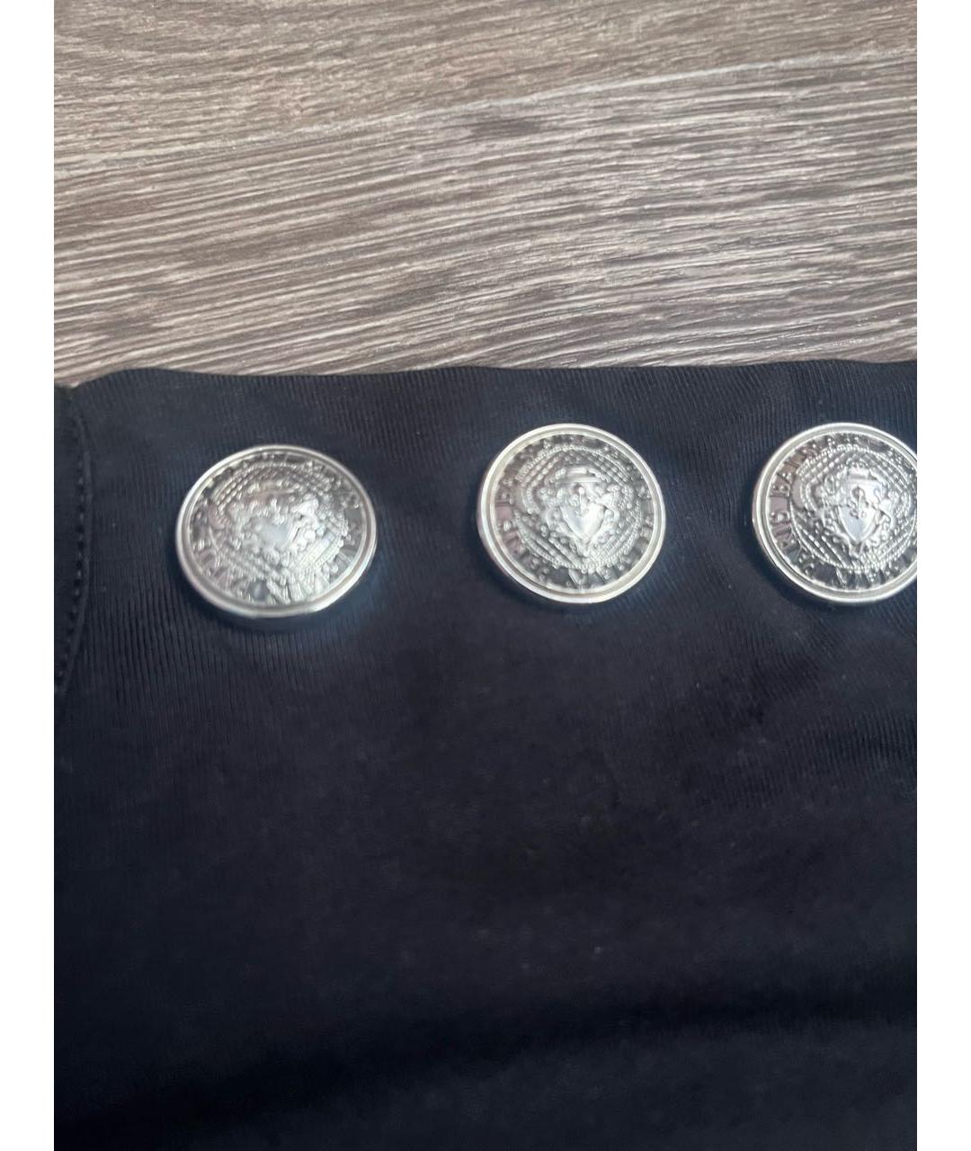 BALMAIN Черная хлопковая майка, фото 2