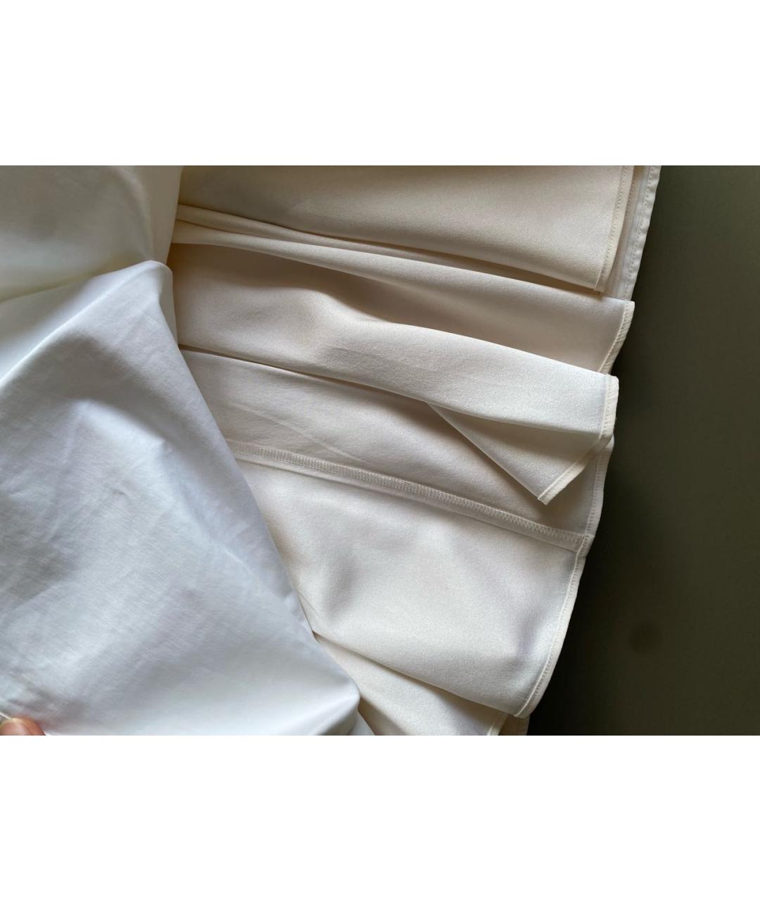 RALPH LAUREN Белое шелковое повседневное платье, фото 7