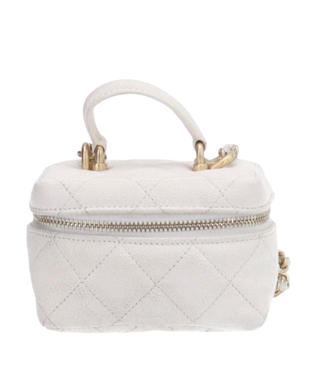 CHANEL Белая кожаная сумка через плечо, фото 1