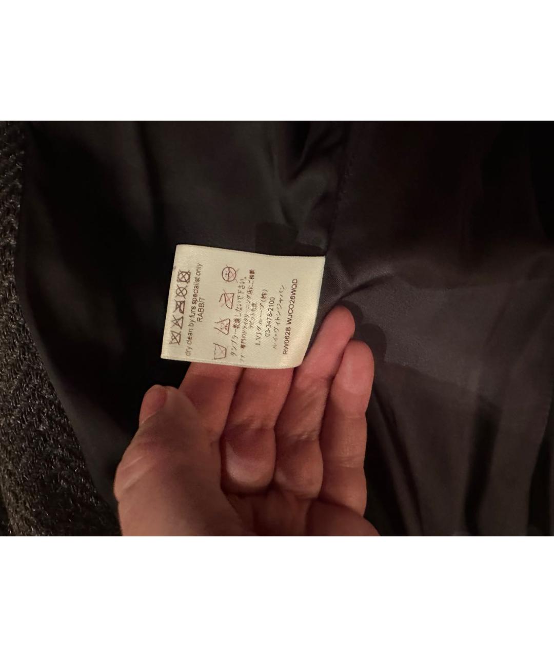 LOUIS VUITTON Серое шерстяное пальто, фото 7