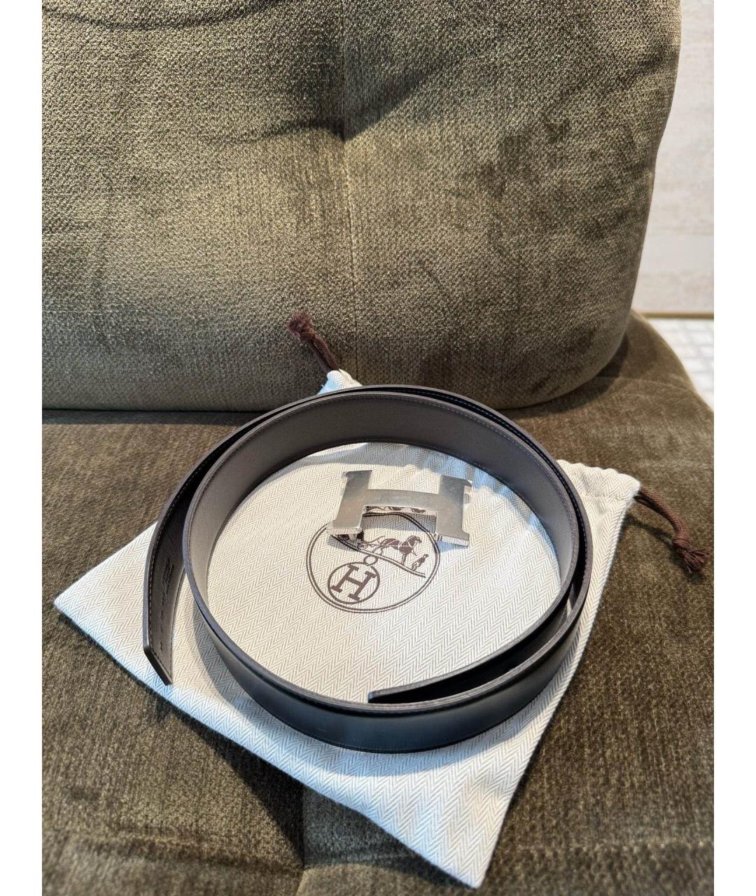 HERMES Коричневый кожаный ремень, фото 3