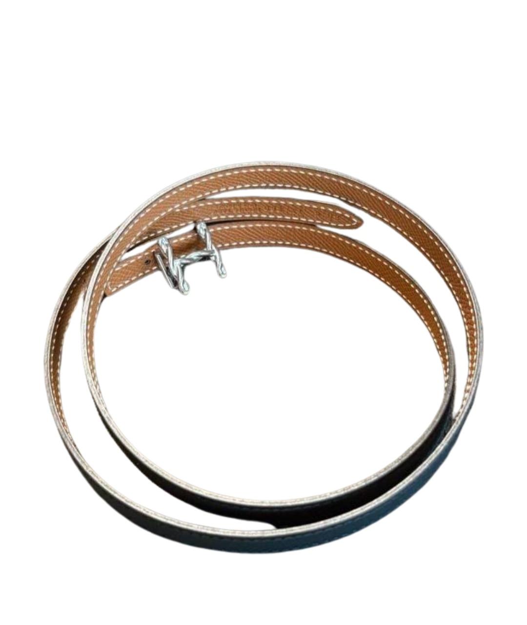 HERMES Коричневый кожаный ремень, фото 1