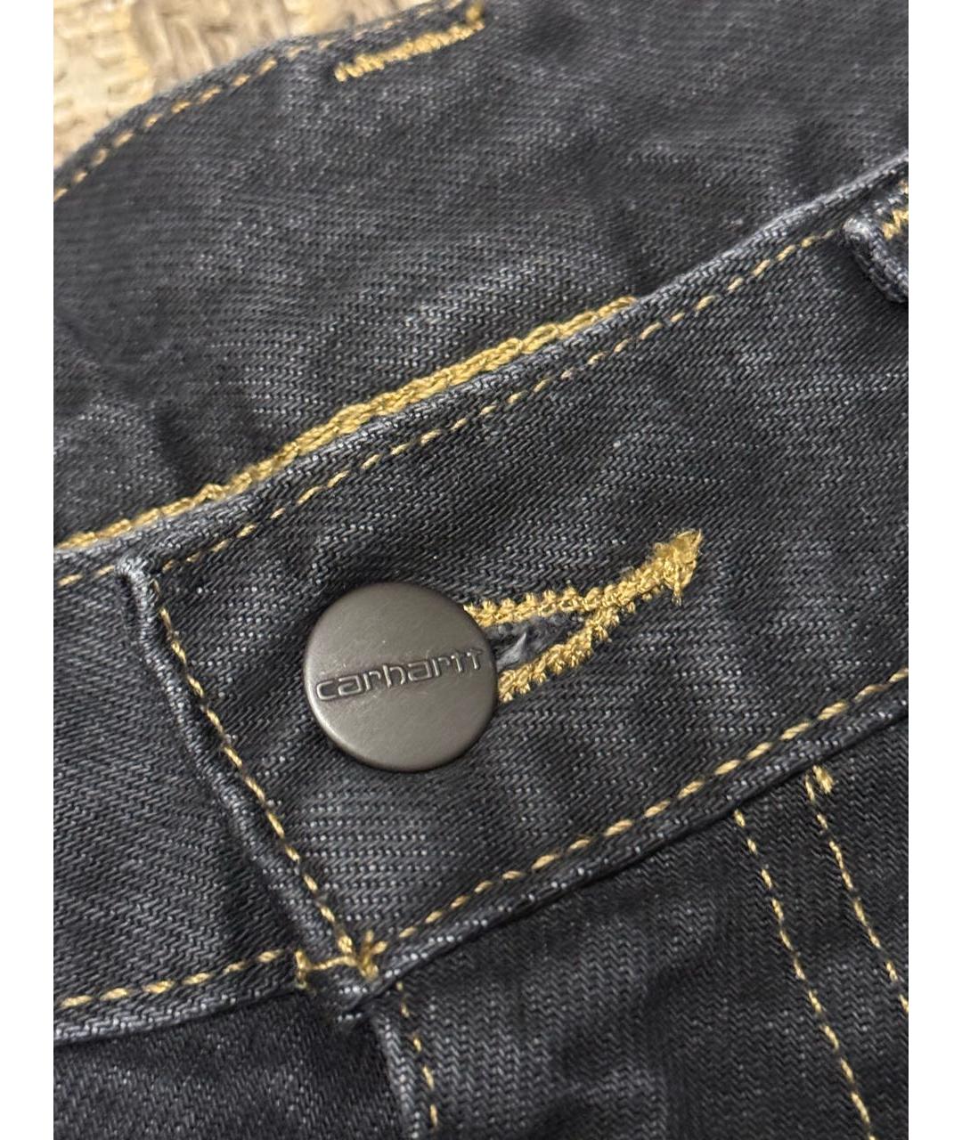 CARHARTT WIP Черные хлопковые прямые джинсы, фото 6