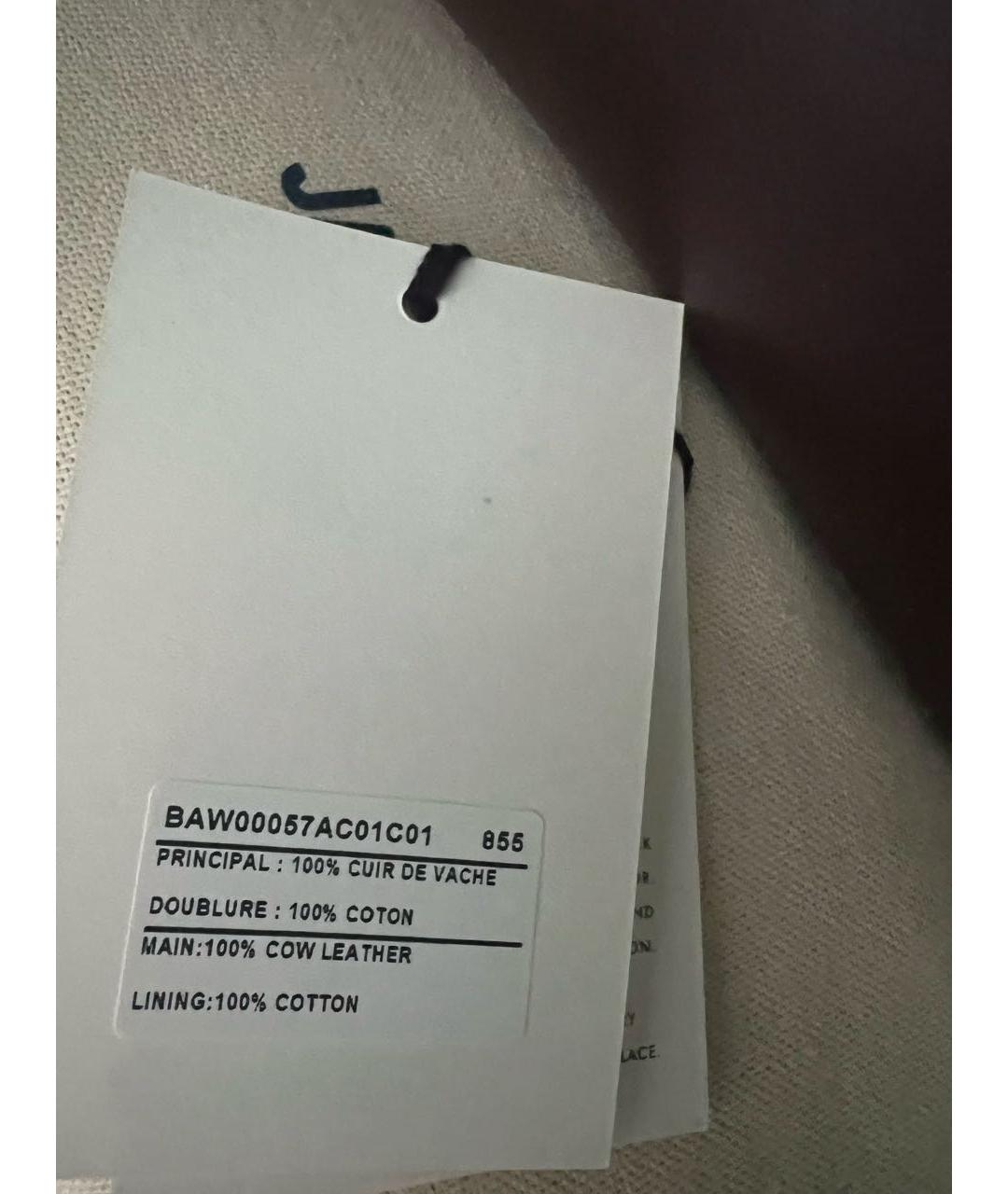 JACQUEMUS Коричневая кожаная сумка через плечо, фото 7