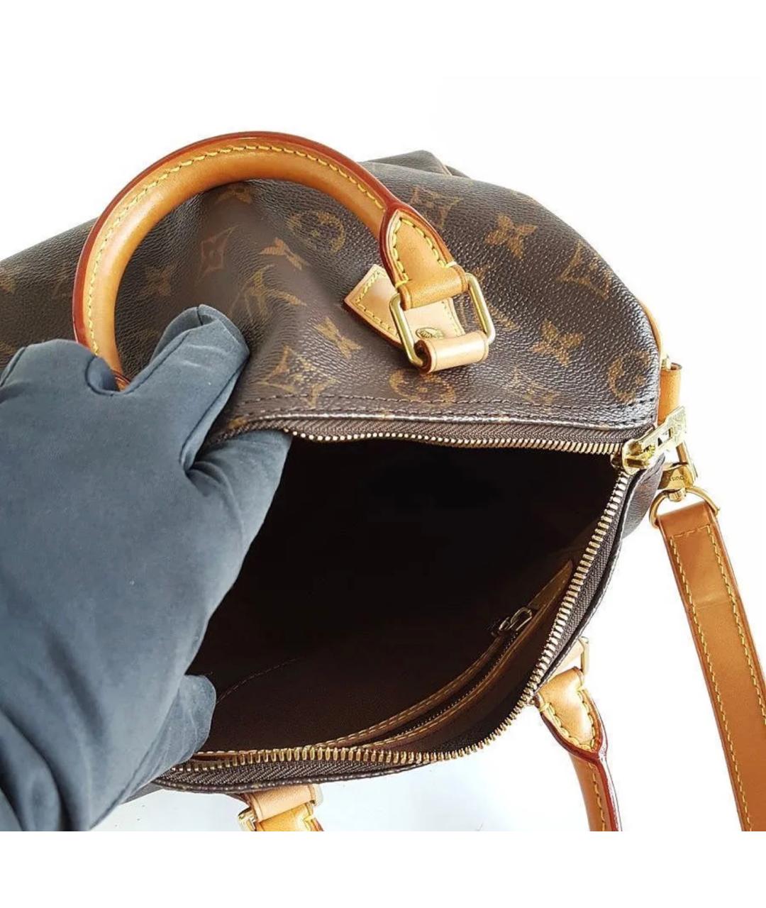 LOUIS VUITTON Коричневая сумка с короткими ручками, фото 6