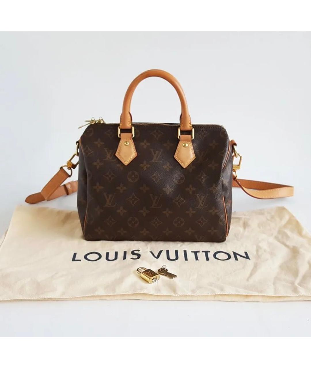 LOUIS VUITTON Коричневая сумка с короткими ручками, фото 3