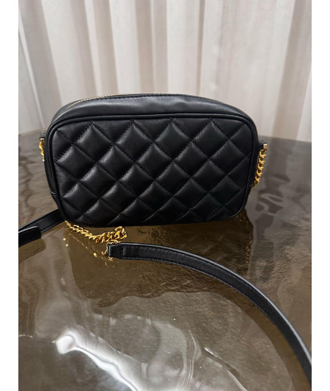 VERSACE Черная кожаная сумка через плечо, фото 3