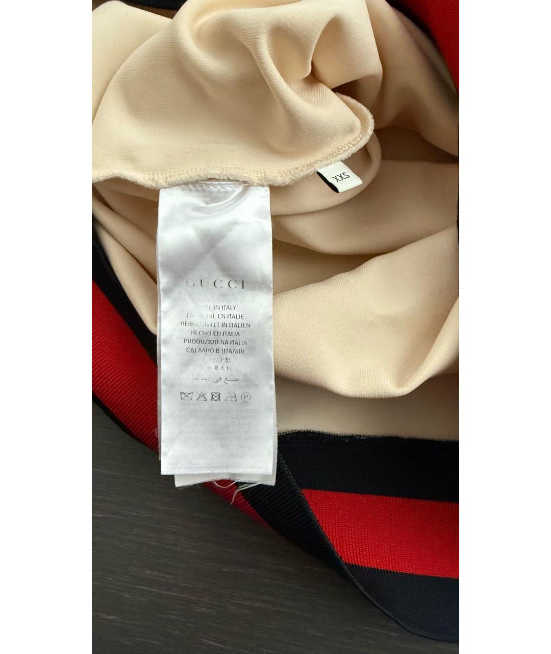 GUCCI Белое полиэстеровое повседневное платье, фото 3