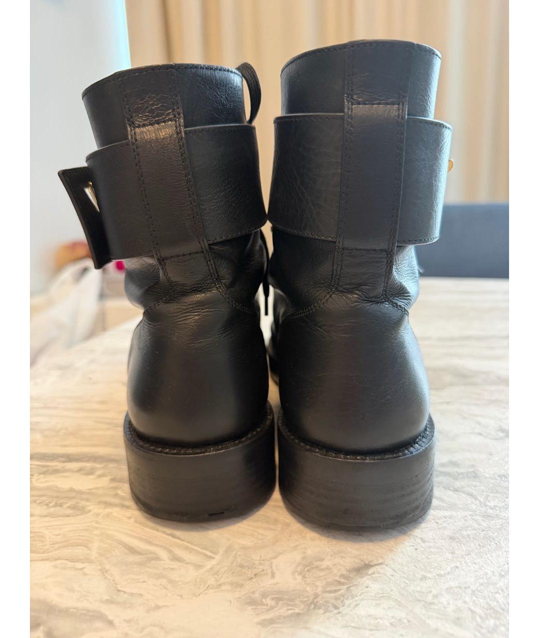 LOUIS VUITTON Черные кожаные ботинки, фото 4