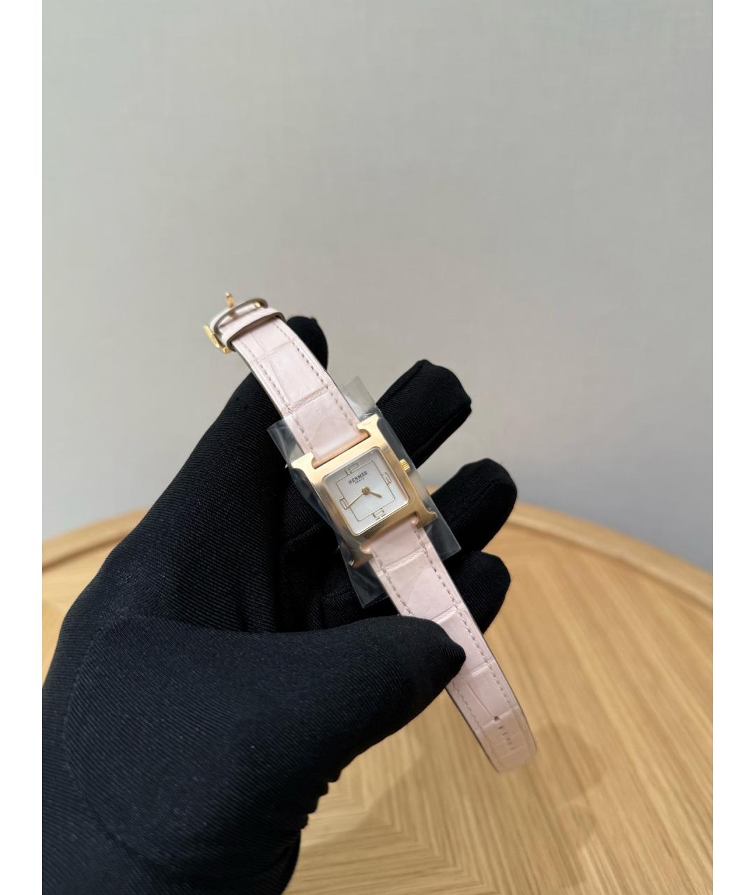 HERMES Белые металлические часы, фото 4