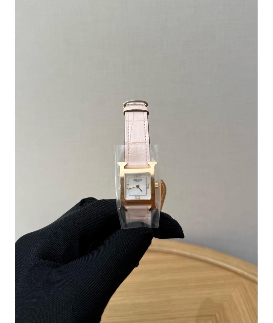 HERMES Белые металлические часы, фото 3