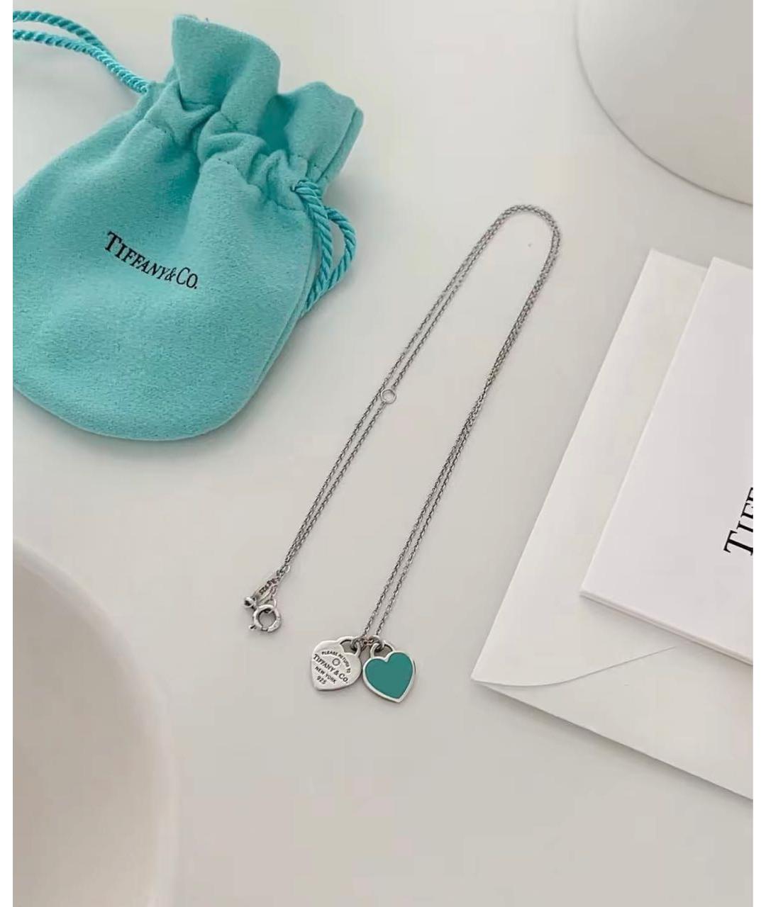 TIFFANY&CO Бирюзовая серебряная подвеска, фото 2