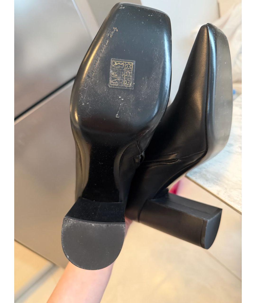 DOLCE&GABBANA Черные кожаные ботильоны, фото 5