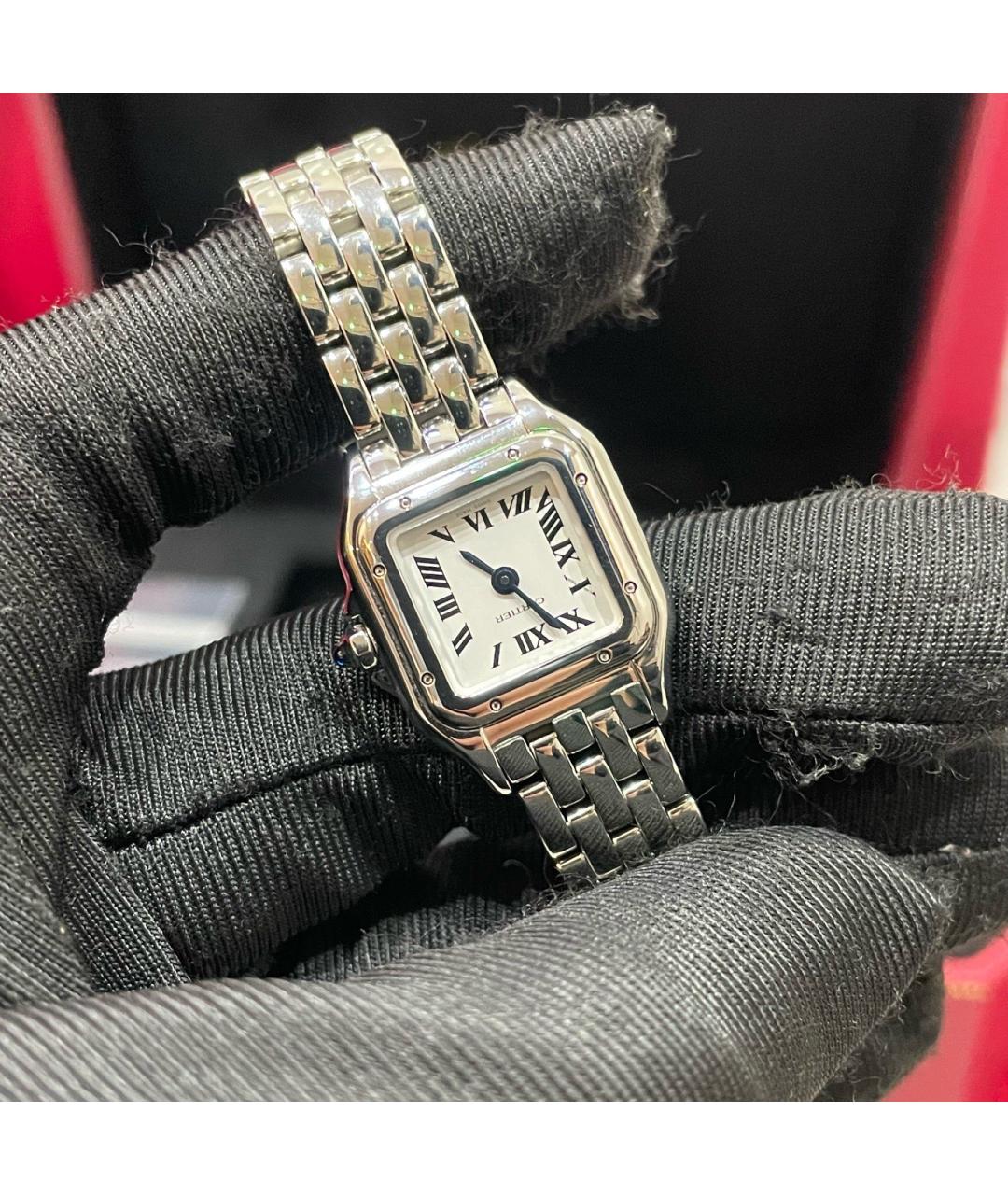 CARTIER Белые металлические часы, фото 3