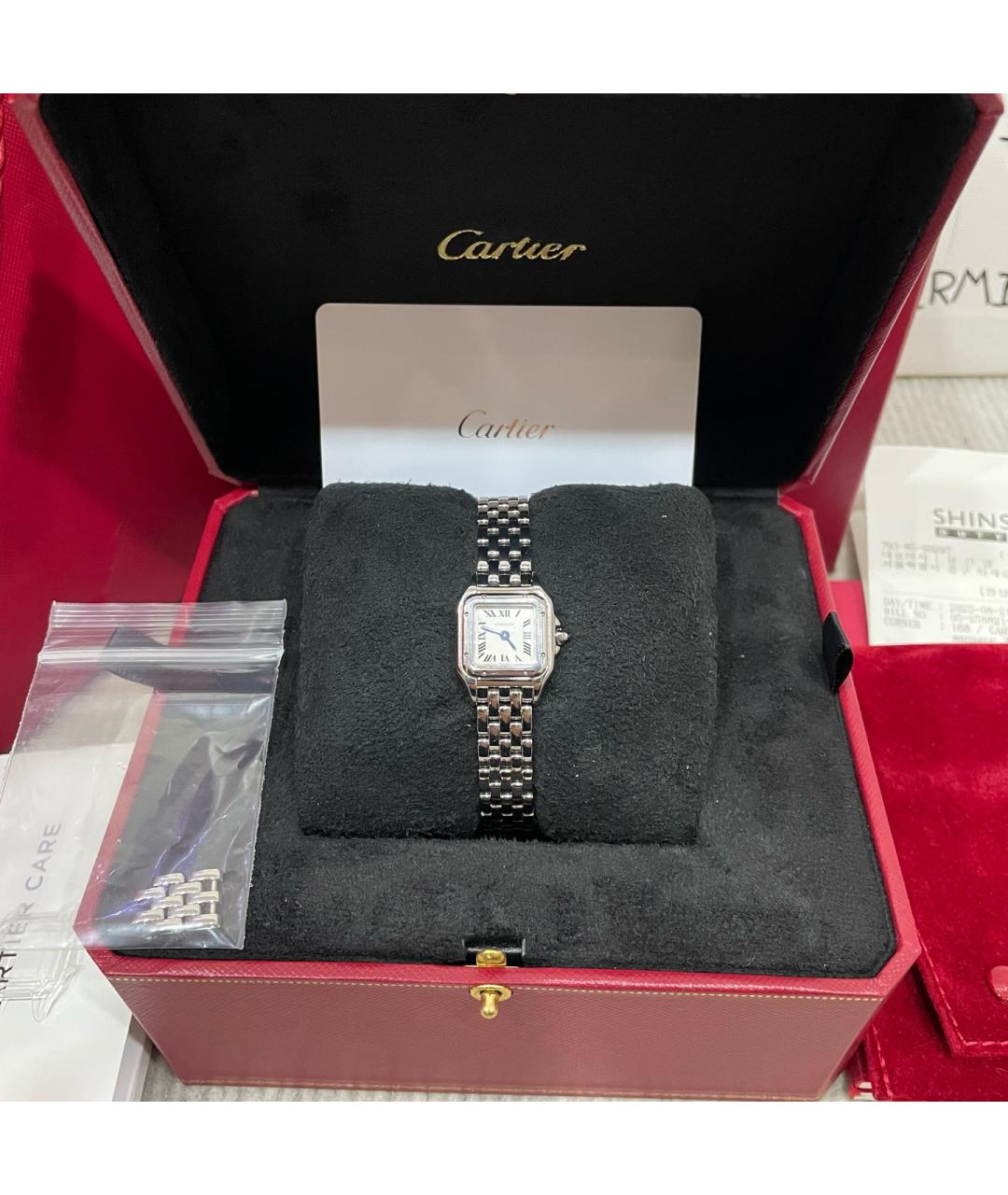 CARTIER Белые металлические часы, фото 8