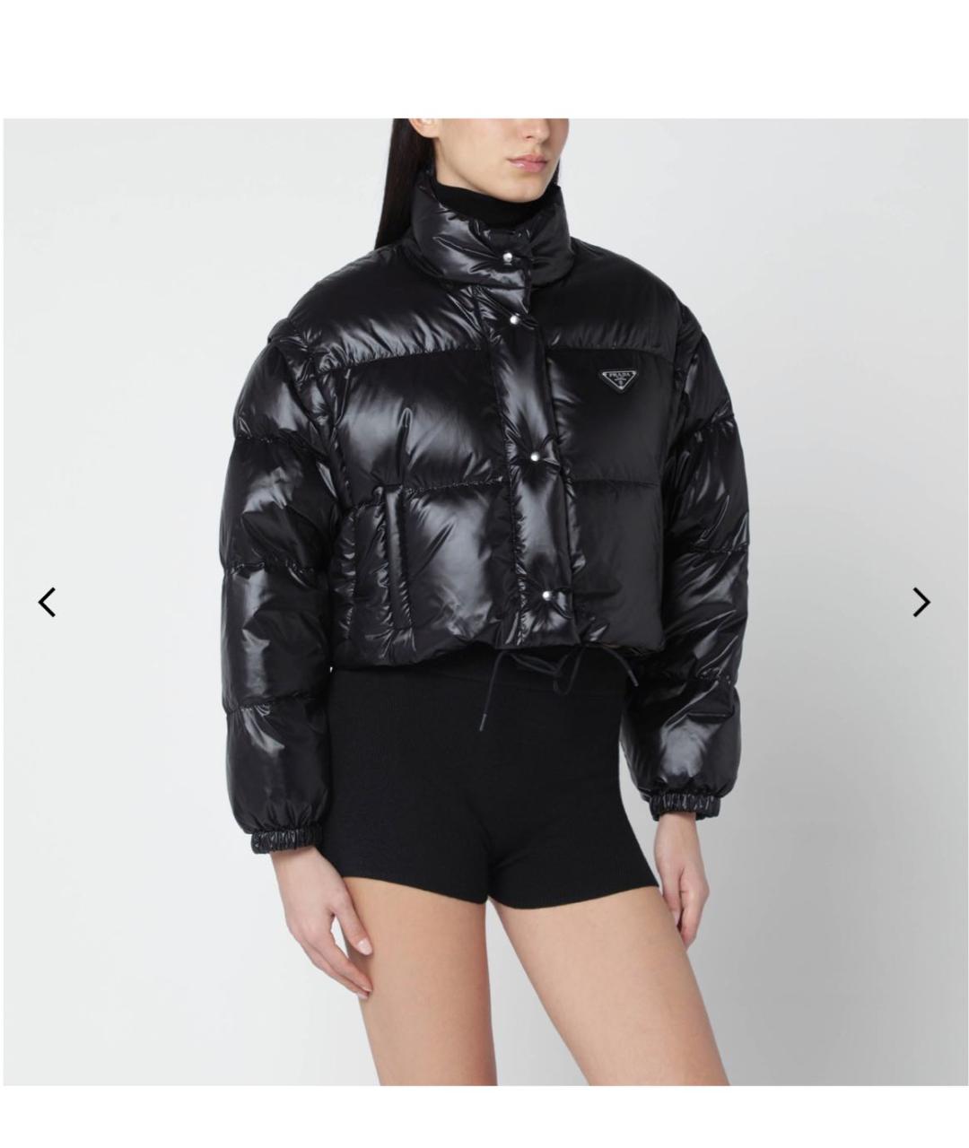 PRADA Черный полиамидовый пуховик, фото 4