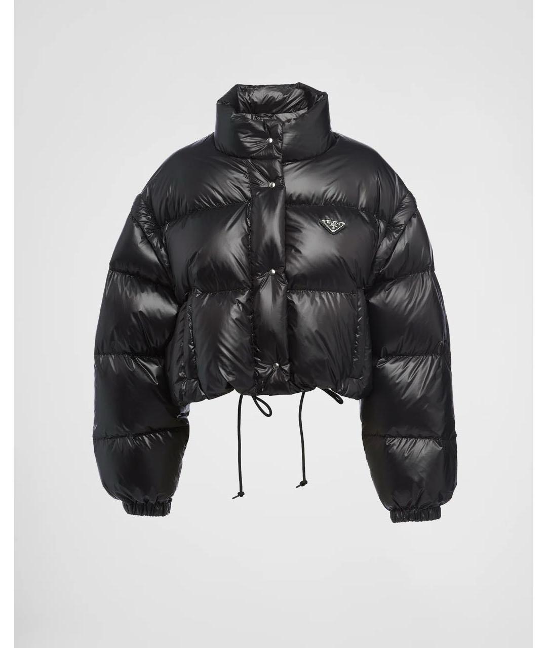 PRADA Черный полиамидовый пуховик, фото 8