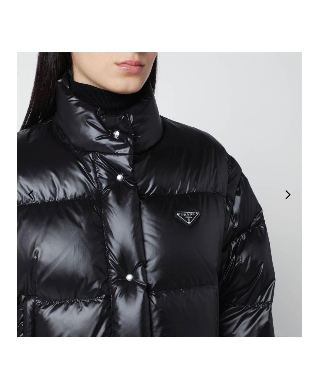 PRADA Черный полиамидовый пуховик, фото 5