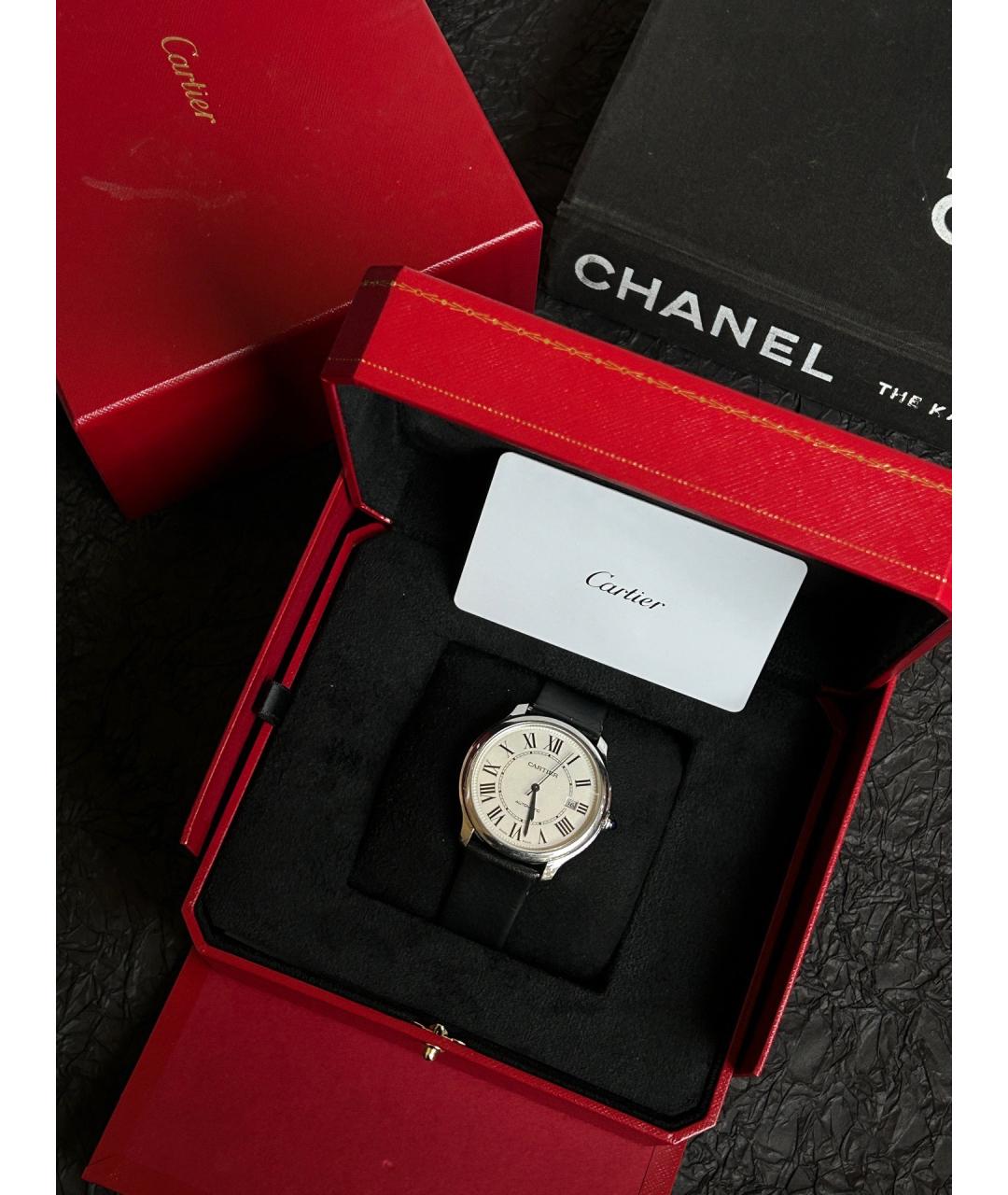 CARTIER Белые металлические часы, фото 2