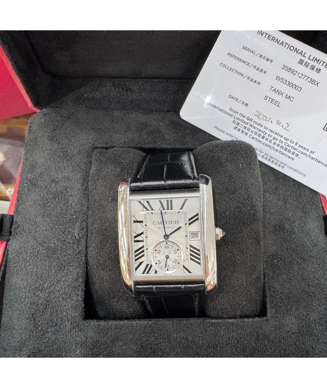 CARTIER Белые металлические часы, фото 10