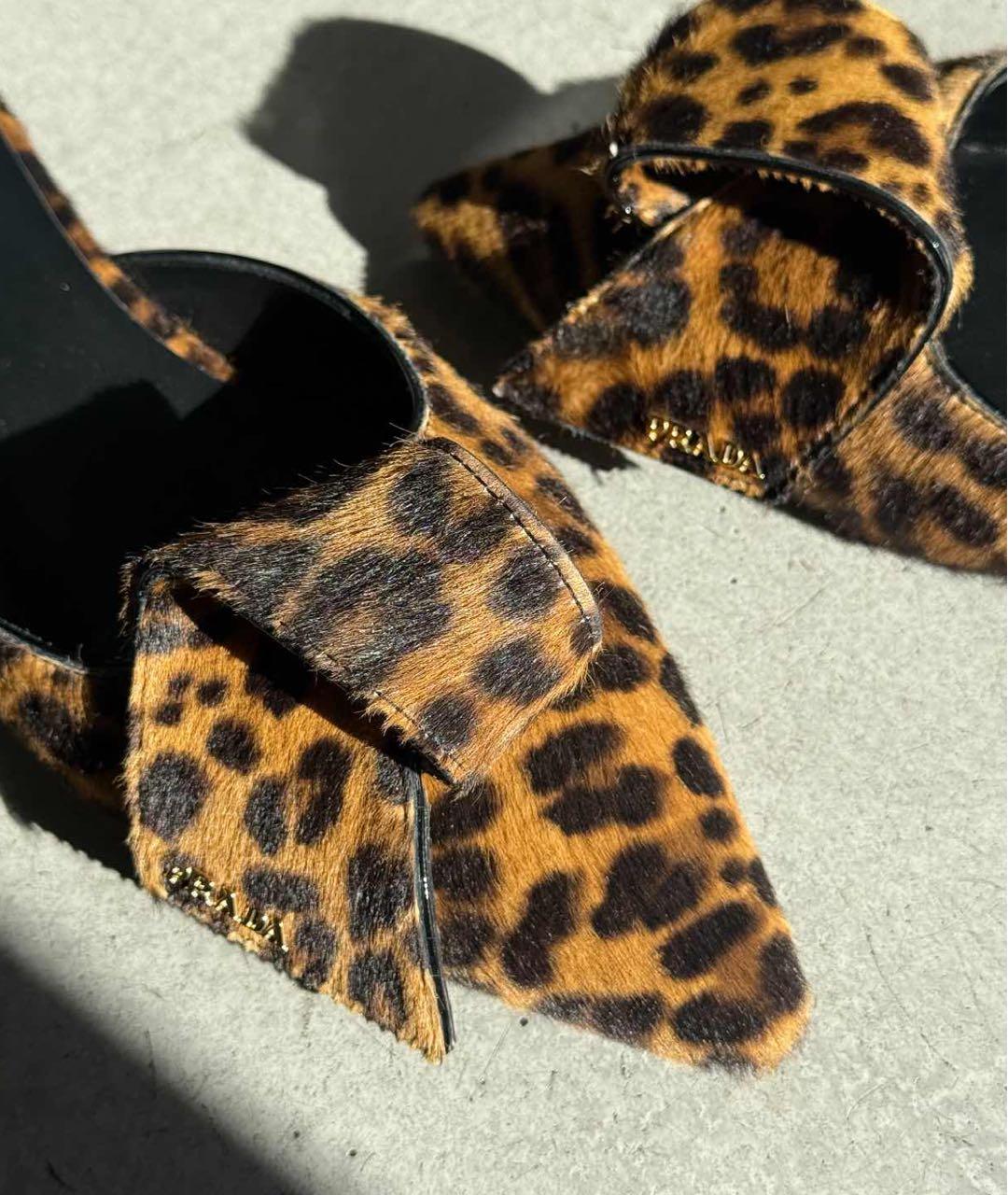 PRADA Коричневые кожаные мюли, фото 5