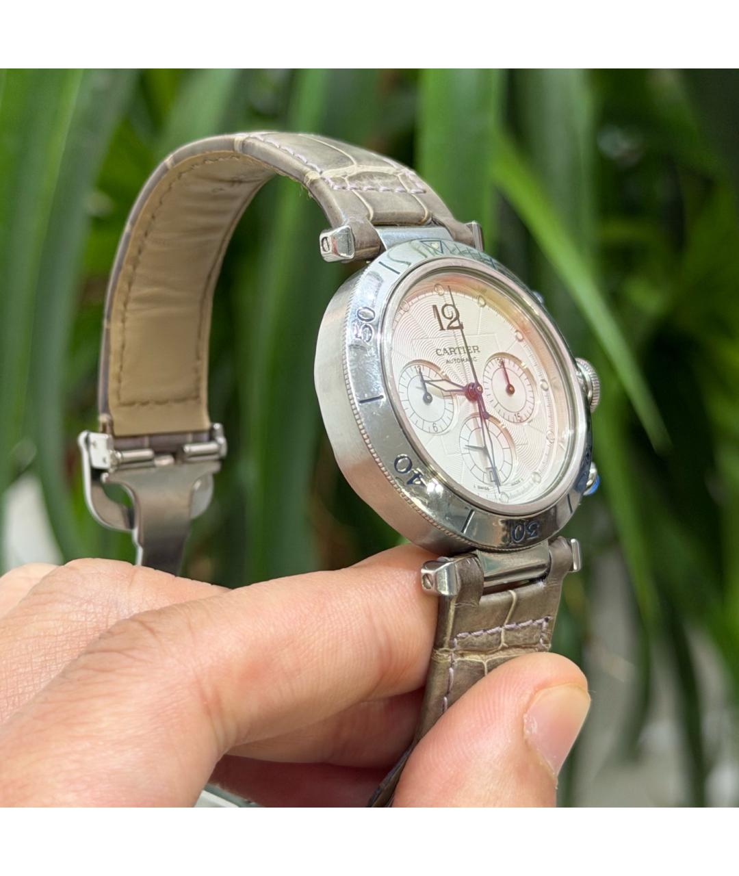 CARTIER Белые металлические часы, фото 5