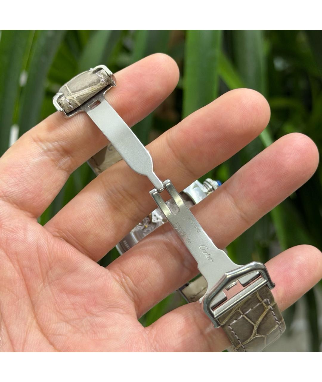 CARTIER Белые металлические часы, фото 6