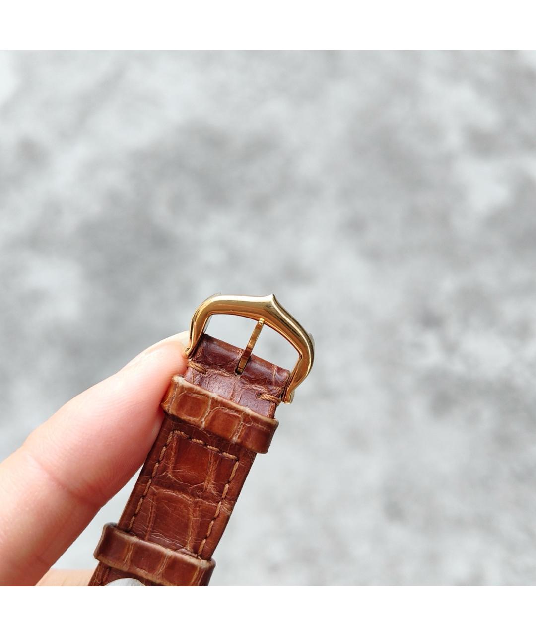 CARTIER Белые часы из желтого золота, фото 7