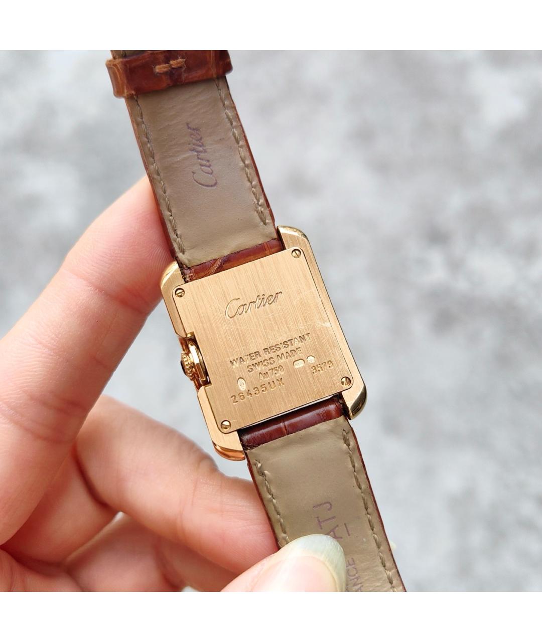 CARTIER Белые часы из желтого золота, фото 6