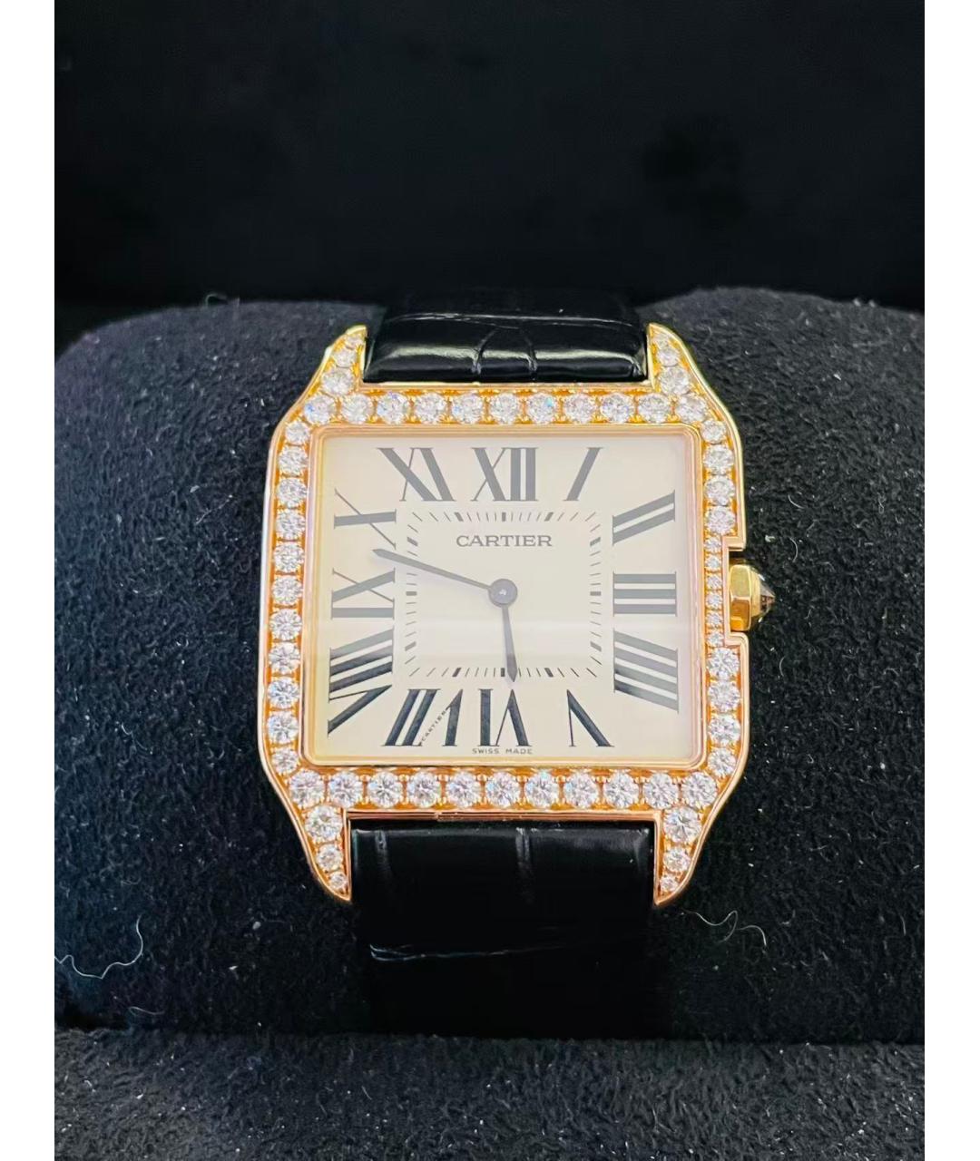 CARTIER Белые часы из розового золота, фото 9
