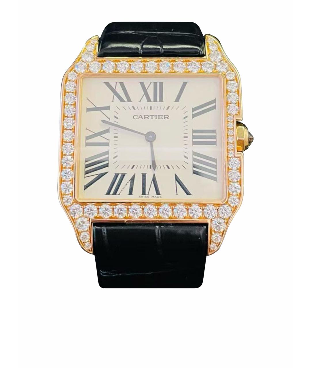CARTIER Белые часы из розового золота, фото 1