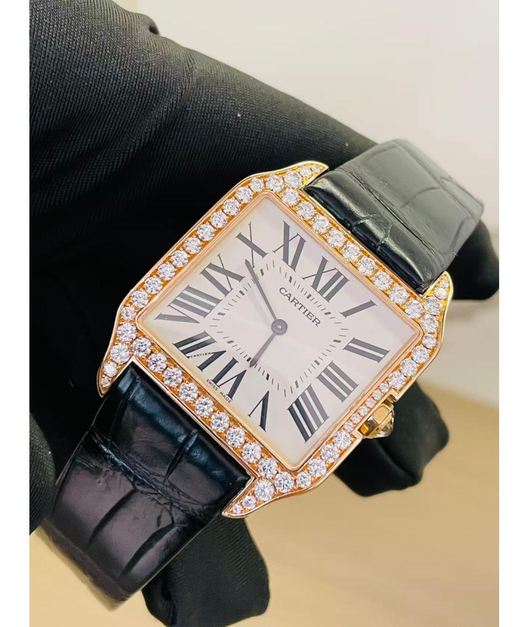 CARTIER Белые часы из розового золота, фото 7