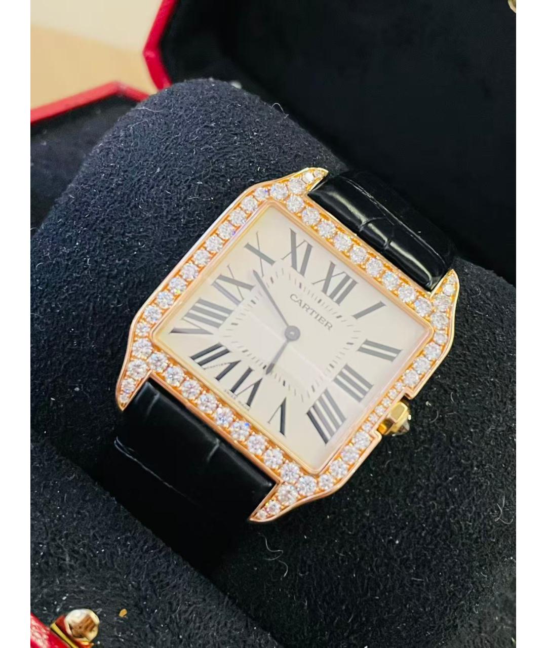 CARTIER Белые часы из розового золота, фото 4