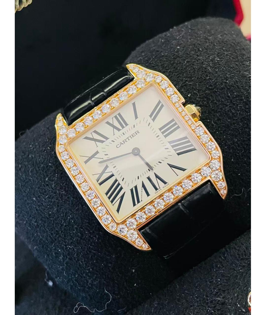 CARTIER Белые часы из розового золота, фото 3