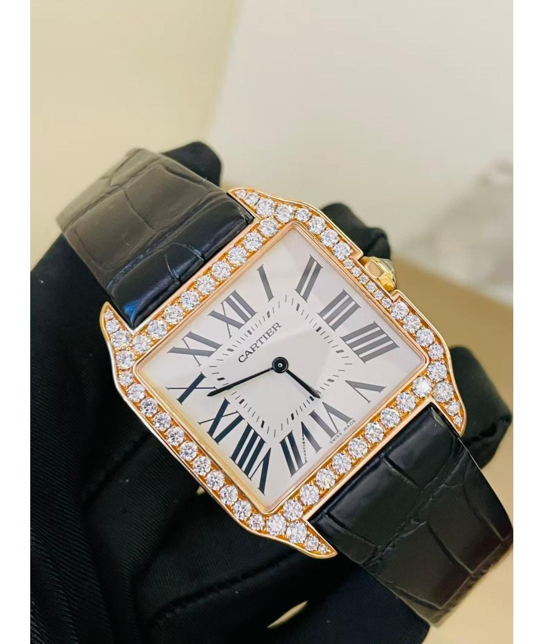CARTIER Белые часы из розового золота, фото 5