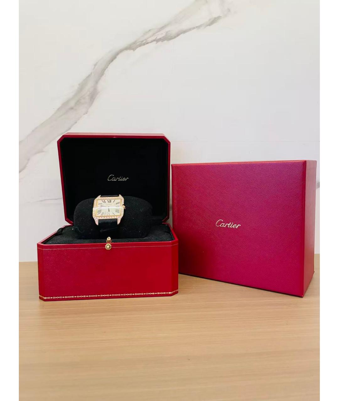 CARTIER Белые часы из розового золота, фото 2