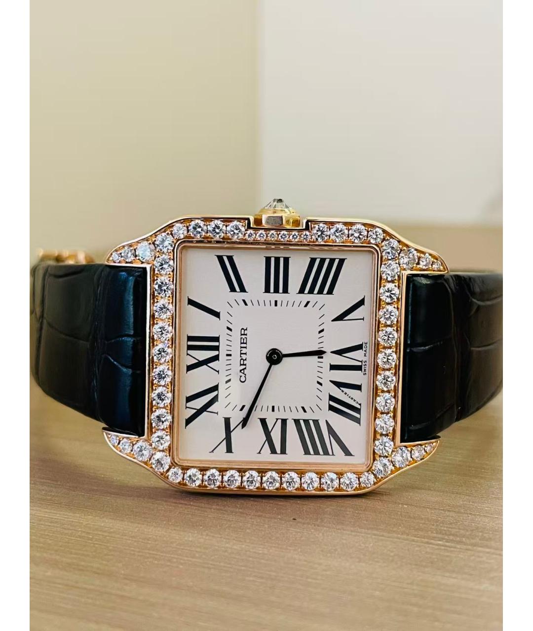 CARTIER Белые часы из розового золота, фото 8