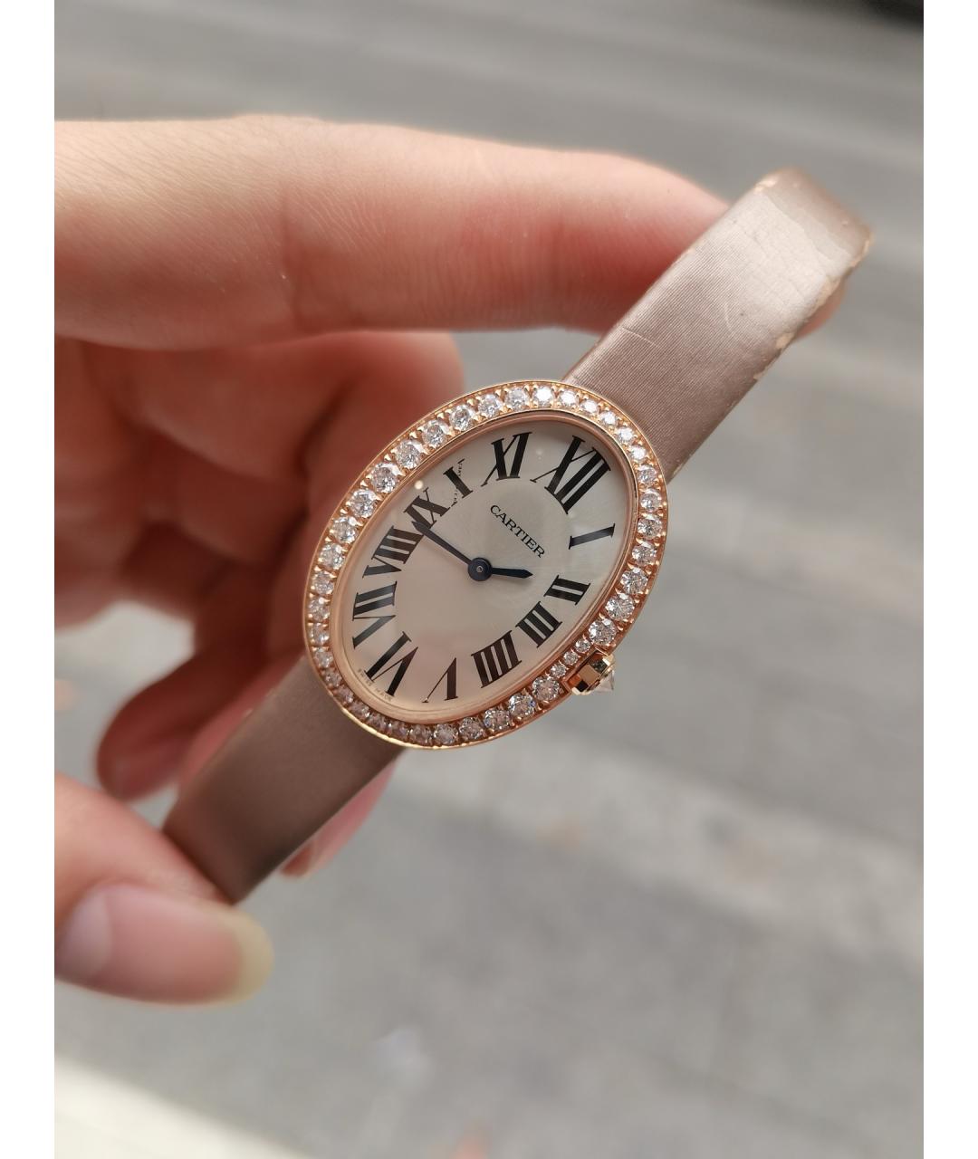CARTIER Белые часы из розового золота, фото 3