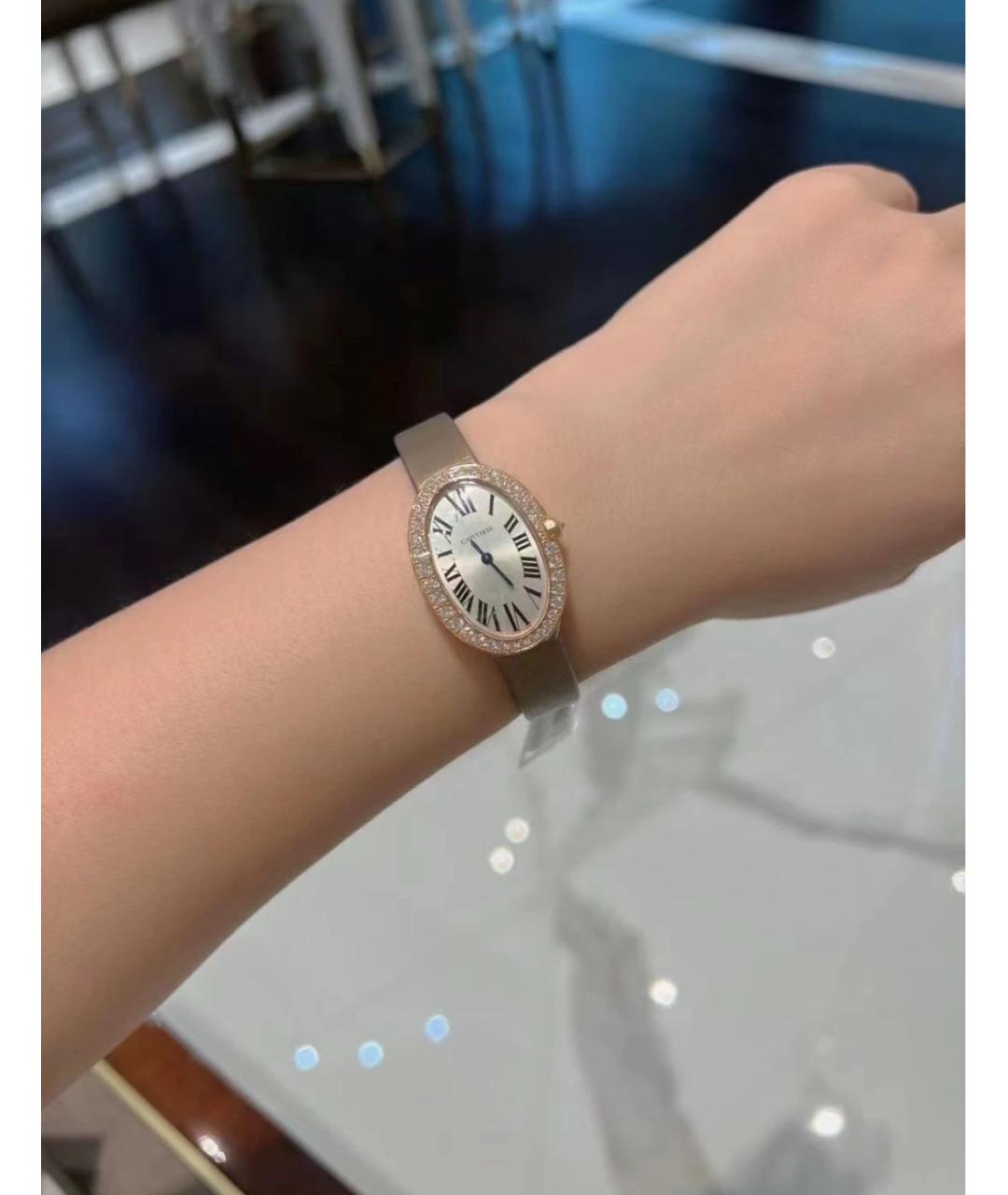 CARTIER Белые часы из розового золота, фото 5