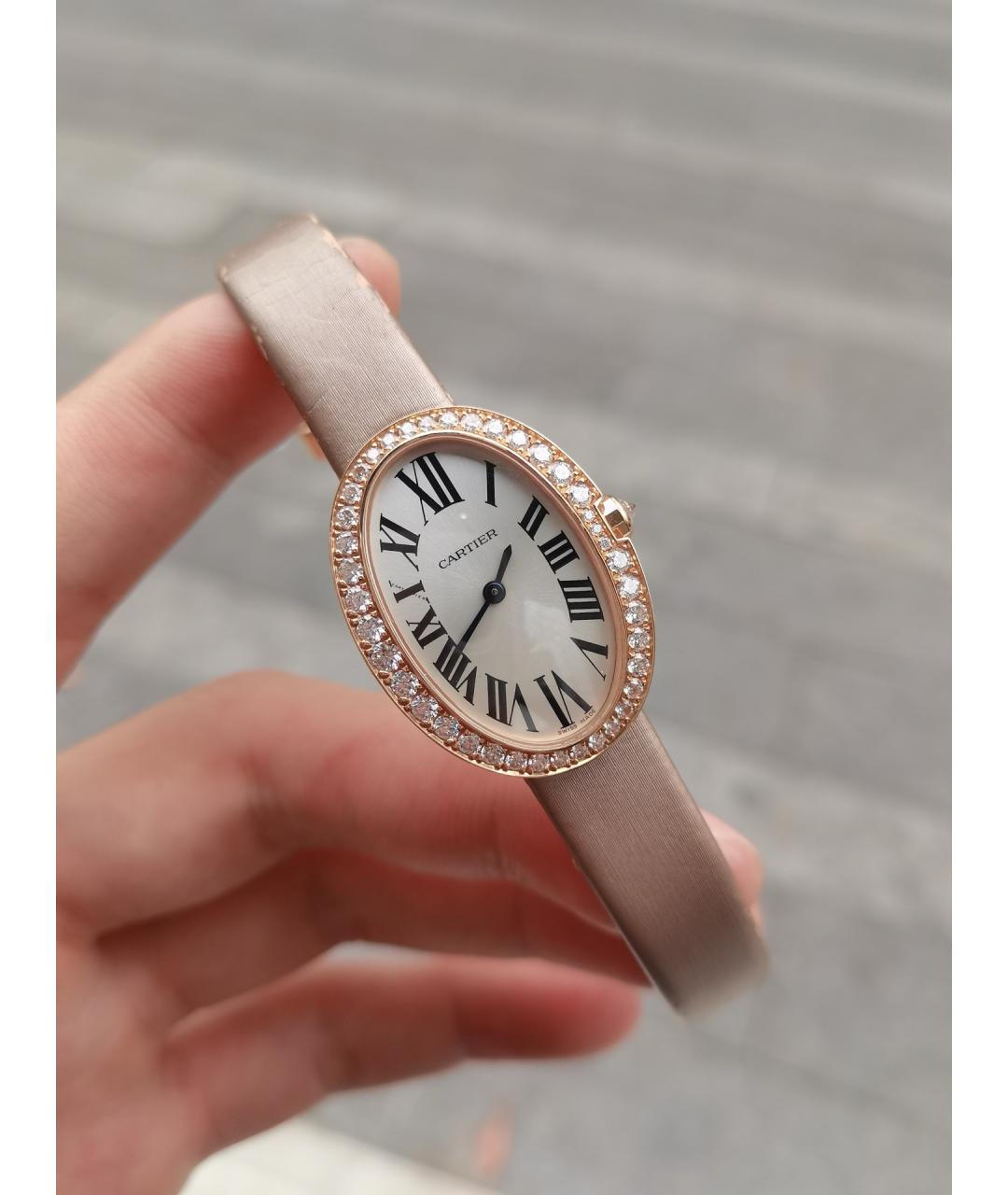 CARTIER Белые часы из розового золота, фото 2