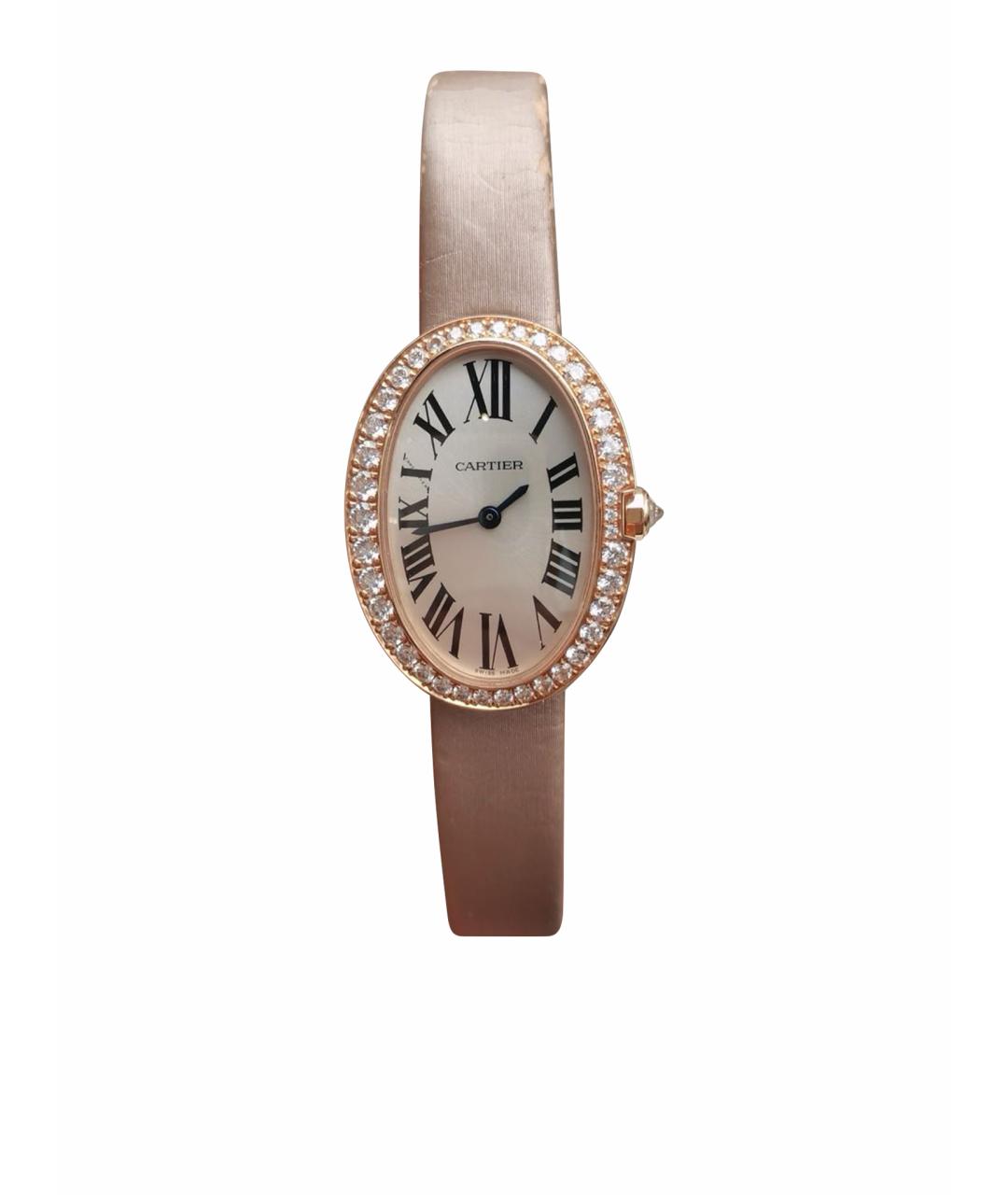 CARTIER Белые часы из розового золота, фото 1
